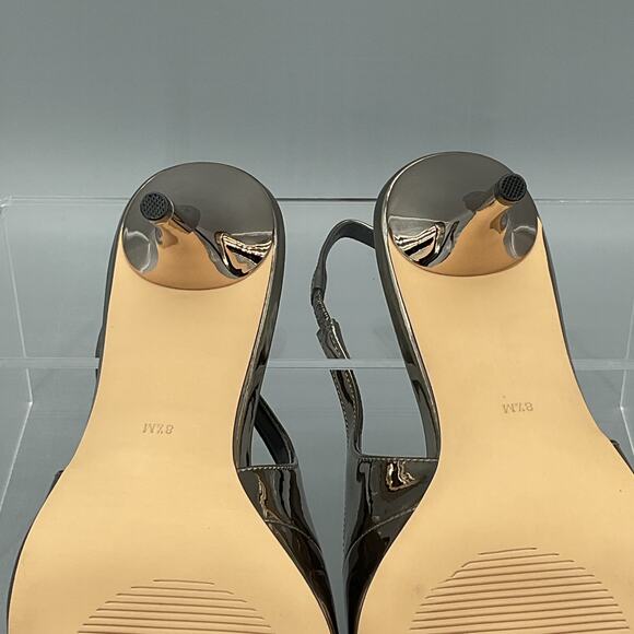 NEW Calvin Klein Women’s Cinola Slingback Pumps Pewter Mirror Metallic Size 8.5M - Picture 10 of 11